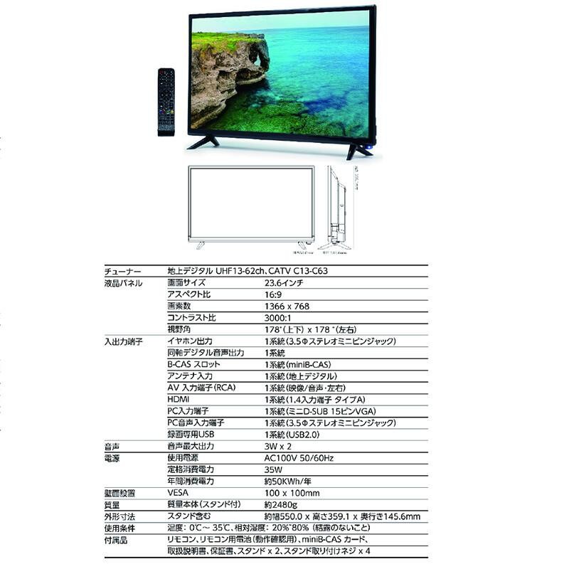 【NY】N ichiwa電子(株)24型TVご確認画像