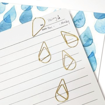 B3986 水滴迴紋針(小) 文件夾 書籤 整理 造型迴紋針 萬字夾 曲別針 紙夾 創意辦公文書用具 贈品禮品