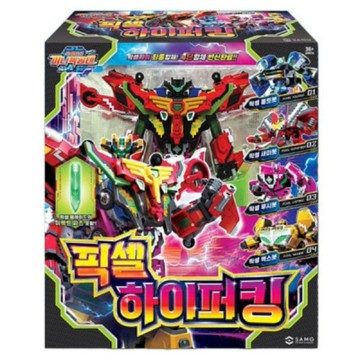 韓國境內版🇰🇷迷你特工隊 pixel power 像素力量 最強王者 四合一 合體 變形機器人 迷你特攻隊 模型