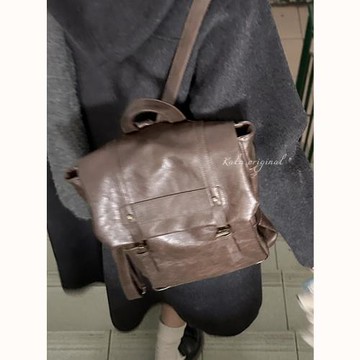 韓國雙肩包包女2025新款潮時尚復古大容量背包學院風書包電腦包