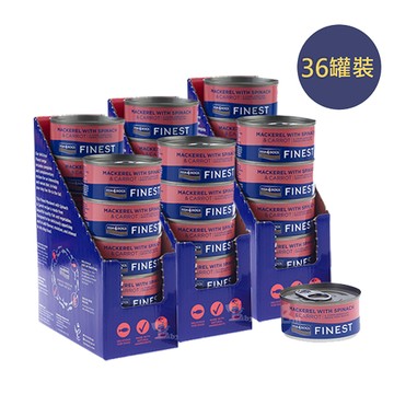 【倆寶貝精品館】海洋之星FISH4DOGS 鮮魚蔬菜犬罐 鯖魚-菠菜&胡蘿蔔 85gｘ36罐