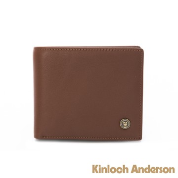【Kinloch Anderson】Hogan 圓標基本短夾-栗葉棕