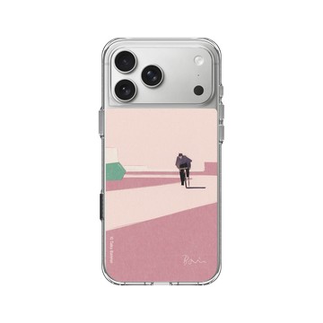 iPhone 17 Pro Max Clear Case（相機按鈕） 透明 - Taku Bannai 坂内拓 - Kiro｜粉色騎行