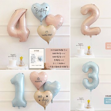 ❤隔日到貨❤ 生日數字 數字 收涎佈置 週歲佈置 收涎 週歲 生日佈置 生日 生日套組 數字生日 氣球數字  數字氣球