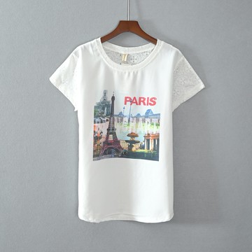 夏款女短袖寬松圓領字母印花T恤衫涼快顯瘦氣質潮