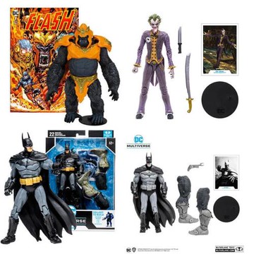 麥法蘭 大猩猩古魯德 小丑感染 阿卡漢騎士蝙蝠俠黑白 阿卡漢騎士蝙蝠俠一版版 四款