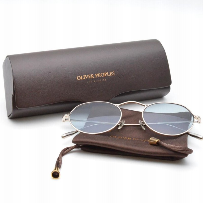 OLIVER PEOPLES オリバーピープルズ M-4 SUN S サングラス シルバー×ブルー 49□20 145 メガネ アイウェア メンズ  レディース 【中古】 | LINEブランドカタログ