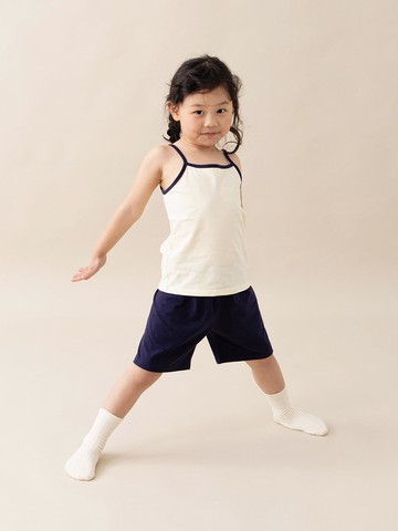 Organic Cotton Sleeveless Set-up [Cream]