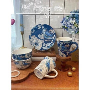 外貿出口創意家用陶瓷餐具面碗飯碗零食碗陶瓷杯子馬克杯水杯茶杯