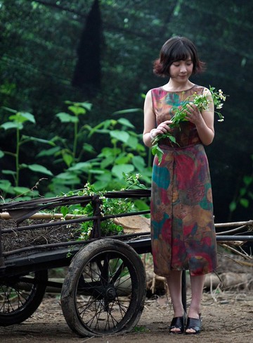 pin/品祥云紗香云紗女士連衣裙 開花的山谷