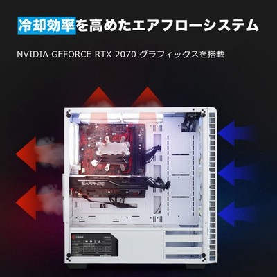 ゲーミング PC デスクトップPC【Core i5 10400F/ RTX2060/メモリ16GB 