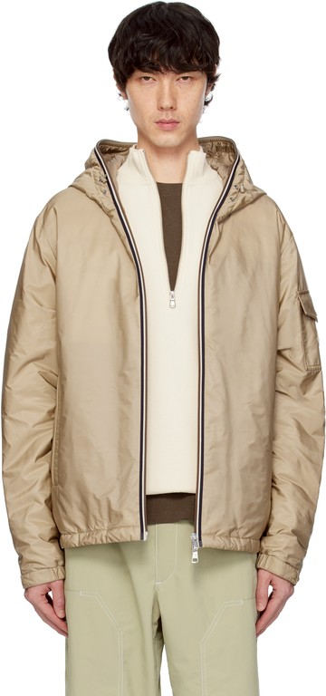 Moncler 驼色 Evettes Hooded Short 羽绒夹克