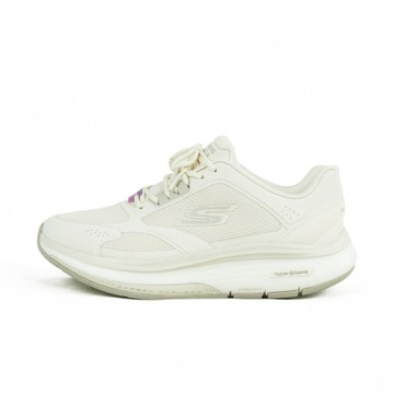 Skechers 思克威爾 Go Walk Workout [125137WNAT] 女 慢跑鞋 寬楦 跑鞋 米]白