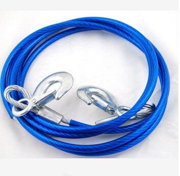 拖車繩 汽車拖車繩 鋼絲繩拖車繩 牽引繩 強力拉車繩自救繩 5噸4米『XY1890』