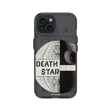 iPhone 15 Clear 酷墨灰 - 迪士尼-星際大戰 Star Wars - 星際大戰 – 死星結構圖