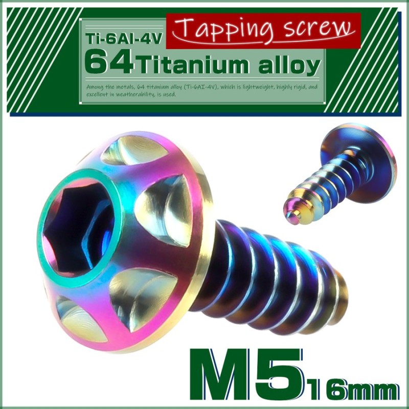 タッピングネジ M5×16mm チタン ビス スクリュー 焼チタン風 虹色 JA036 通販 LINEポイント最大0.5%GET |  LINEショッピング