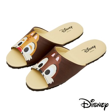 【迪士尼親子鞋】大臉造型室內拖鞋-咖(奇奇蒂蒂)