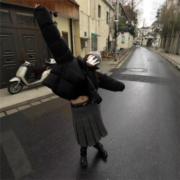 前后兩穿西裝百褶裙半身裙春季2025新款氣質百搭高腰顯瘦a字裙子