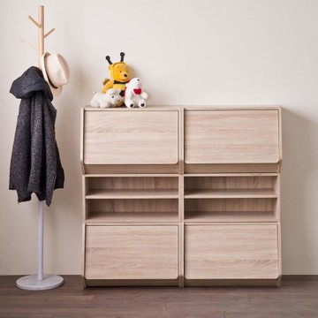 TZUMii艾莉絲加大掀門櫃/收納櫃-原木色(單入)