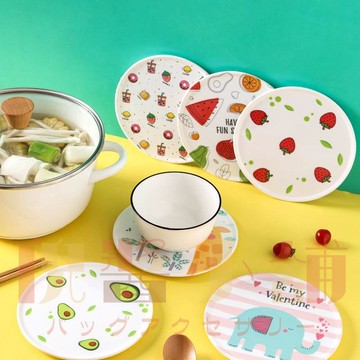 可愛隔熱墊 餐桌防燙家用日式耐高溫廚房砂鍋墊 菜墊 創意杯墊碗墊【倪醬小鋪】