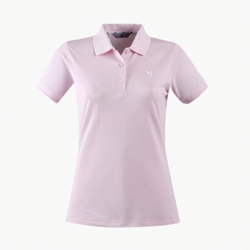 【PLAYBOY GOLF】女款網眼吸濕排汗抗UV高爾夫短袖POLO衫-粉紅-(高爾夫球衫/KA24190-13)