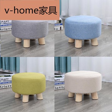 圓凳子實木小墩子沙發凳單人仿古圓形小?子家用客廳矮凳懶人木制