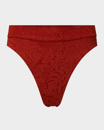 Palm Jacquard Poppy Ivy Bikini Bottoms