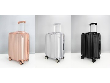 20寸旅行箱abs防刮進口密碼鎖拉鍊360度雙飛機輪旋轉耐摔撞