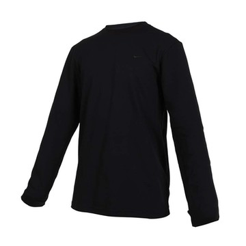 NIKE 男長袖T恤-DRI-FIT 上衣 休閒 運動 慢跑 FB8586-010 黑