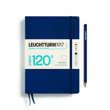 德國燈塔筆記本 A5 硬殼 空白 深藍色 120g 版本