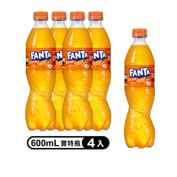 【蝦皮直營】芬達汽水 4入組 橘子/葡萄口味寶特瓶600ML