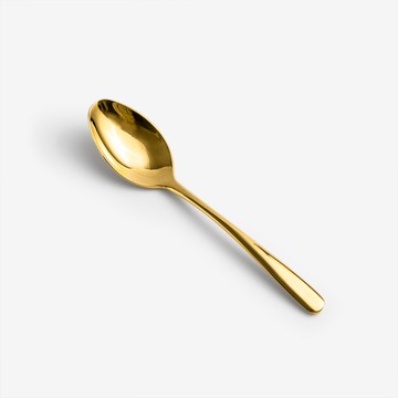 WAGA  典雅亮金 15.8cm 不鏽鋼甜品匙︱單品