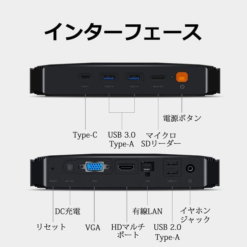 CHUWI HeroBox ミニPC 小型PC 8GBメモリー 256GB SSD Celeron