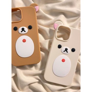 超火日韓ins可愛卡通草莓小熊適用iphone17ProMax蘋果16/14Pro手機殼14/13/12/11趣味防摔15大孔全包防摔軟膠