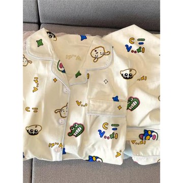 蠟筆小新睡衣女春秋冬2024新款可愛日系牛奶絲長袖卡通家居服套裝