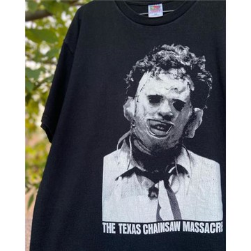 潮流男女短袖德州電鋸殺人狂純棉寬松百搭個性美式vintage上衣