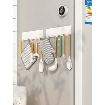 磁吸掛鉤冰箱側面掛架廚房多功能收納免釘免打孔無痕強力粘鉤排鉤