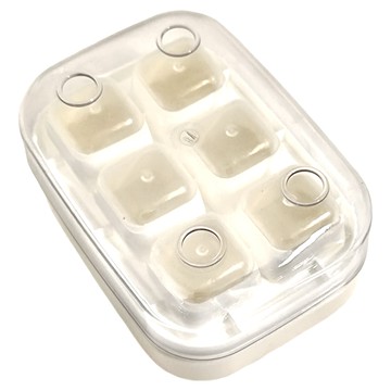 KOUJI叩吉好物 喀喀冰塊盒 2入組  10.4 x 7.4 x 4cm  S01珍珠白6格冰塊  1組