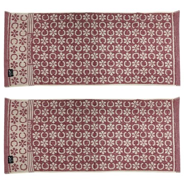 Crocodile 鱷魚 花物語提花毛巾 33x33cm - 台灣製  粉色  2條