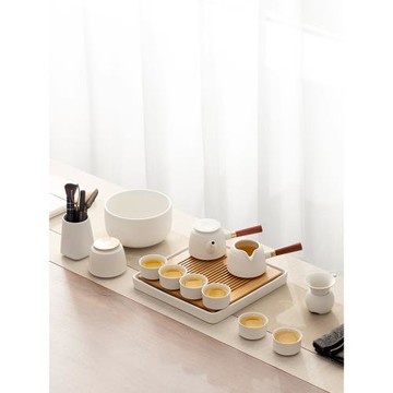 心靈屋功夫茶具套裝家用客廳輕奢現代小套簡約陶瓷干泡茶盤禮盒裝