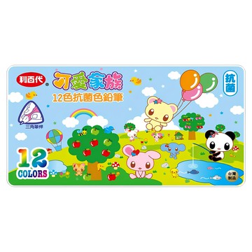 LIBERTY 利百代 可愛家族抗菌色鉛筆  12色  1盒