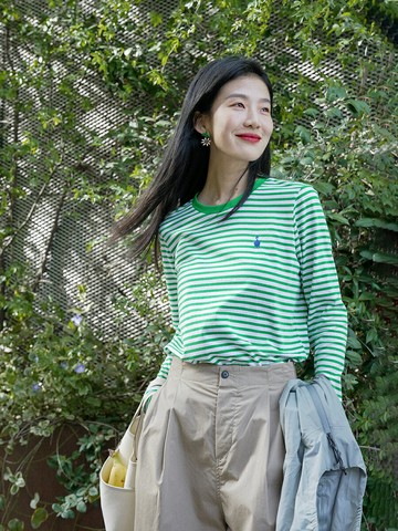 FPE高爾夫女孩長袖T恤 老錢風空氣長絨棉輕軟合身防曬顯瘦白RL夏