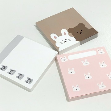 韓國文創 Chanibear 記事本 - Chabi (3款) 質感便條紙 9cm