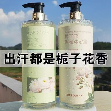 梔子花香水洗髮水沐浴露套裝溫和護膚控油蓬鬆長久留香洗護兩件套