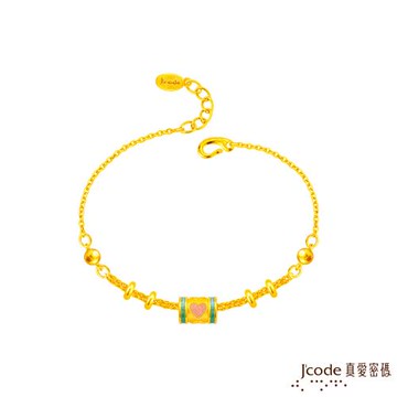 Jcode真愛密碼金飾 讓愛轉動硬金手鍊