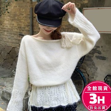 【梨卡】隔日到貨 女裝 毛衣 針織 上衣 蝴蝶結飄帶 舒適上衣 甜美針織 寬鬆毛衣 顯瘦上衣 ES109【現貨24H】