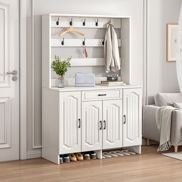 鞋架衣架一體鞋柜衣掛衣帽架進門多功能掛衣架落地入戶門口玄關柜