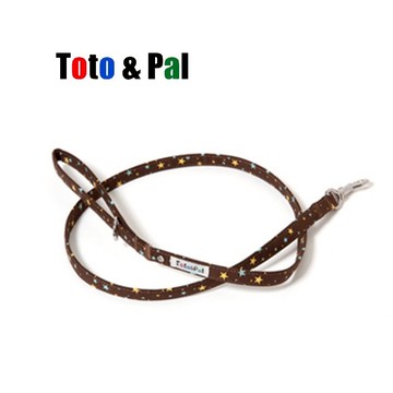 Toto&pal 星星棕色牽繩15mm 【現貨】