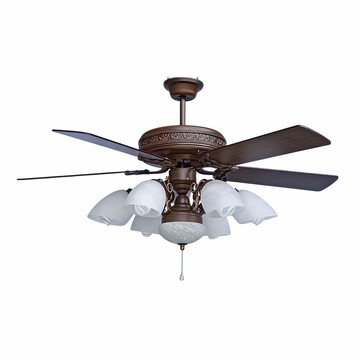 52吋 浮花黑桃吊扇燈  F17-5019A