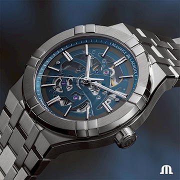 Maurice Lacroix 艾美錶 AIKON 鏤空機械錶 夏日煥新提案 送禮推薦-藍/42mm AI6008-SS002-031-1